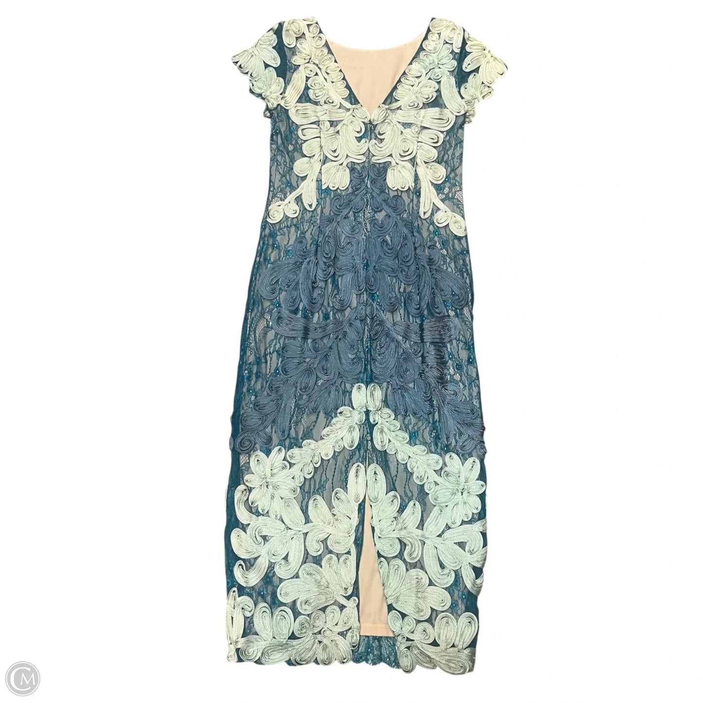 Dress Party Long By Js Collections In Blue & Green, Size: M
