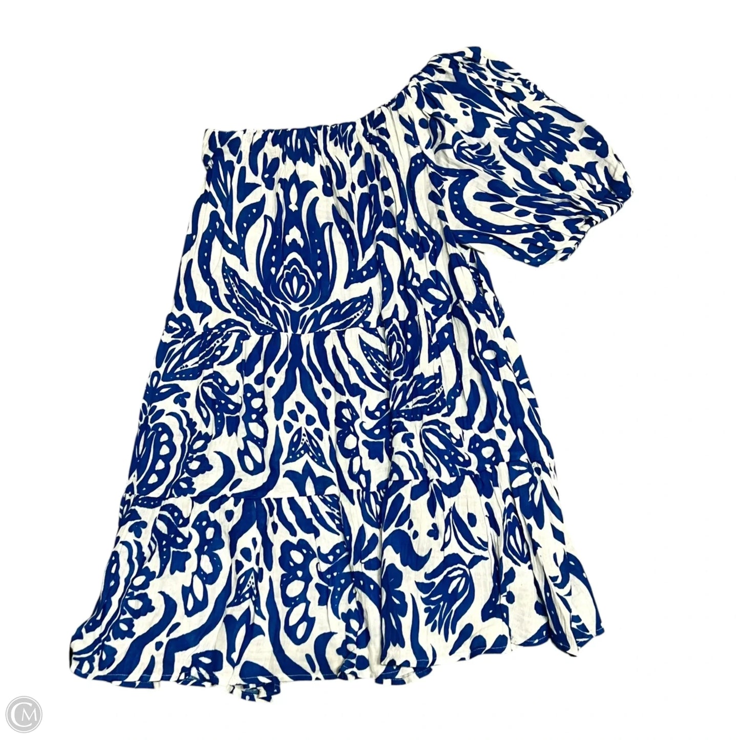 Dress Casual Short By Velvet In Blue & White, Size: M