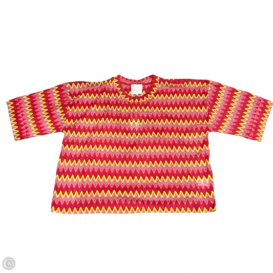 Top Short Sleeve By Johnny Was In Multi-colored, Size: Xl
