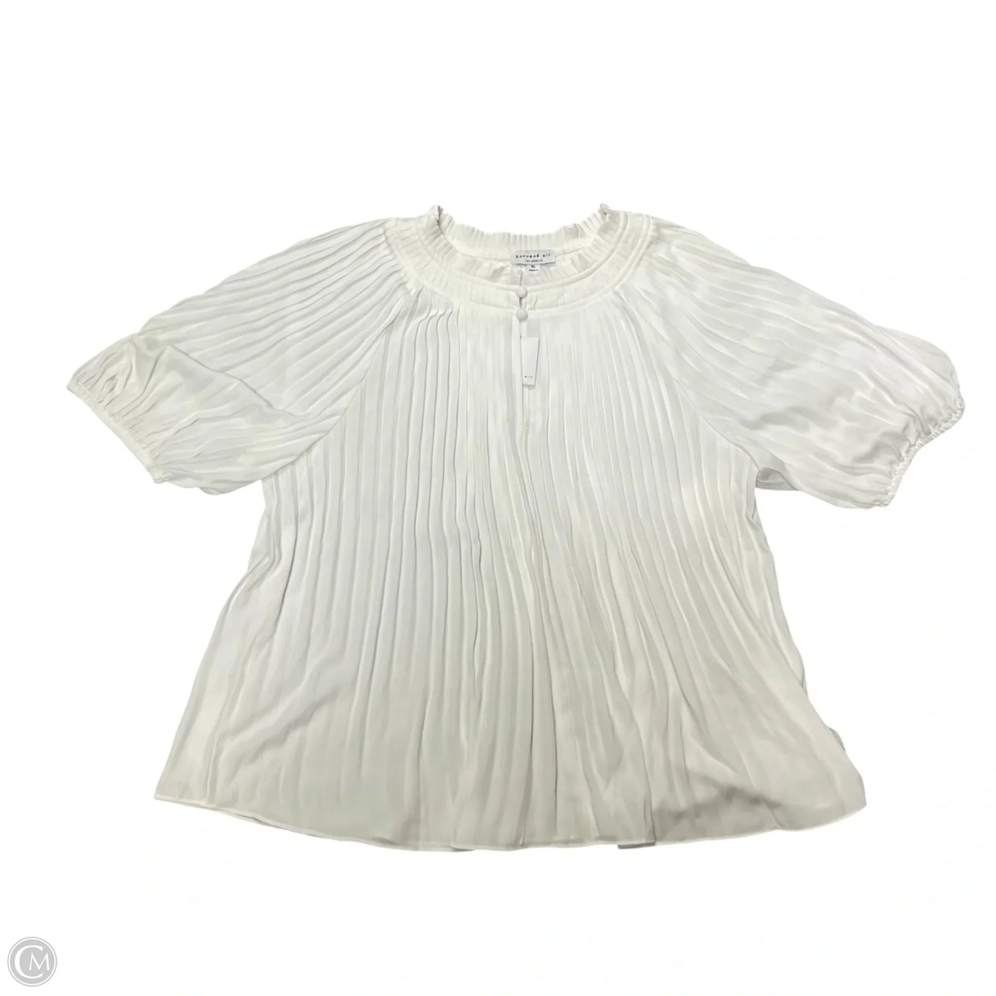Top Short Sleeve By Current Air In White, Size: Xl