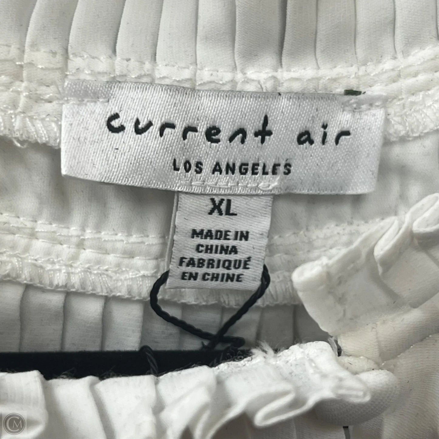Top Short Sleeve By Current Air In White, Size: Xl