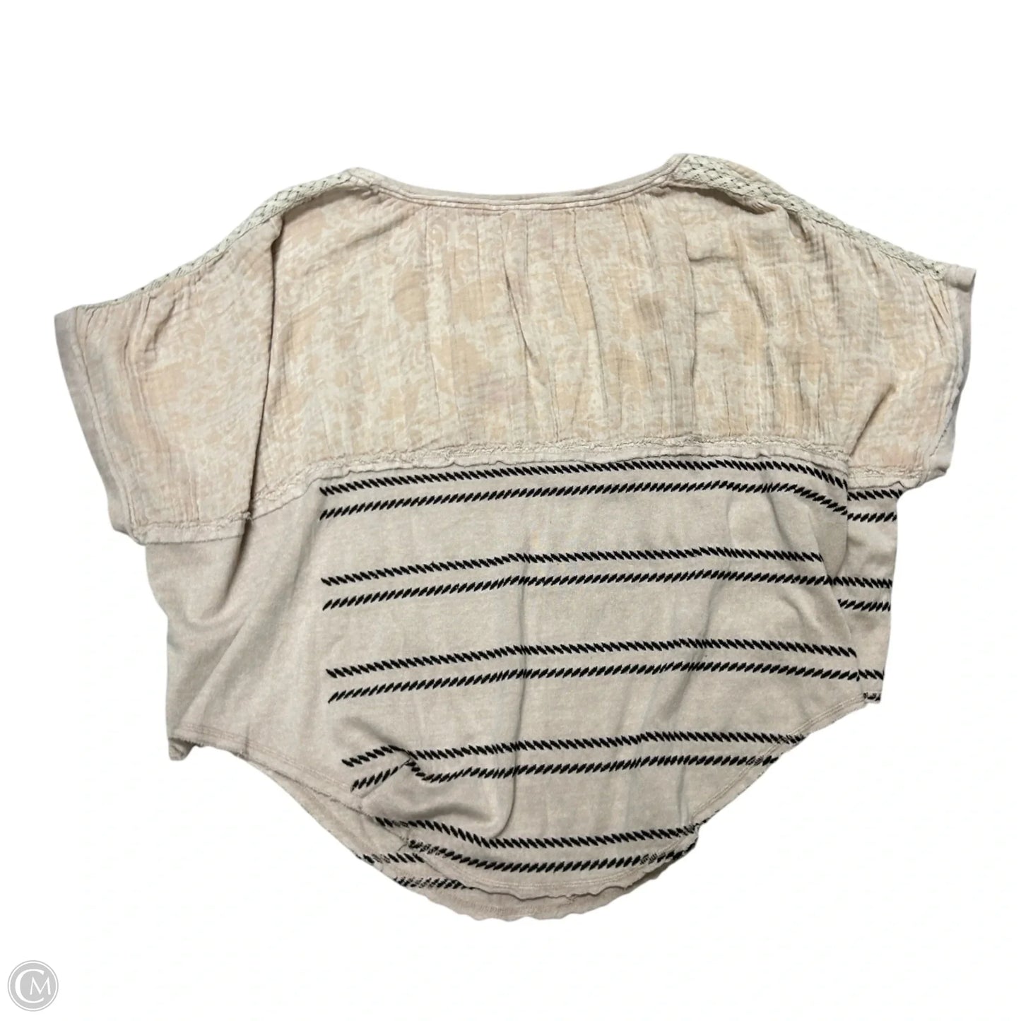 Top Short Sleeve By Free People In Tan, Size: S