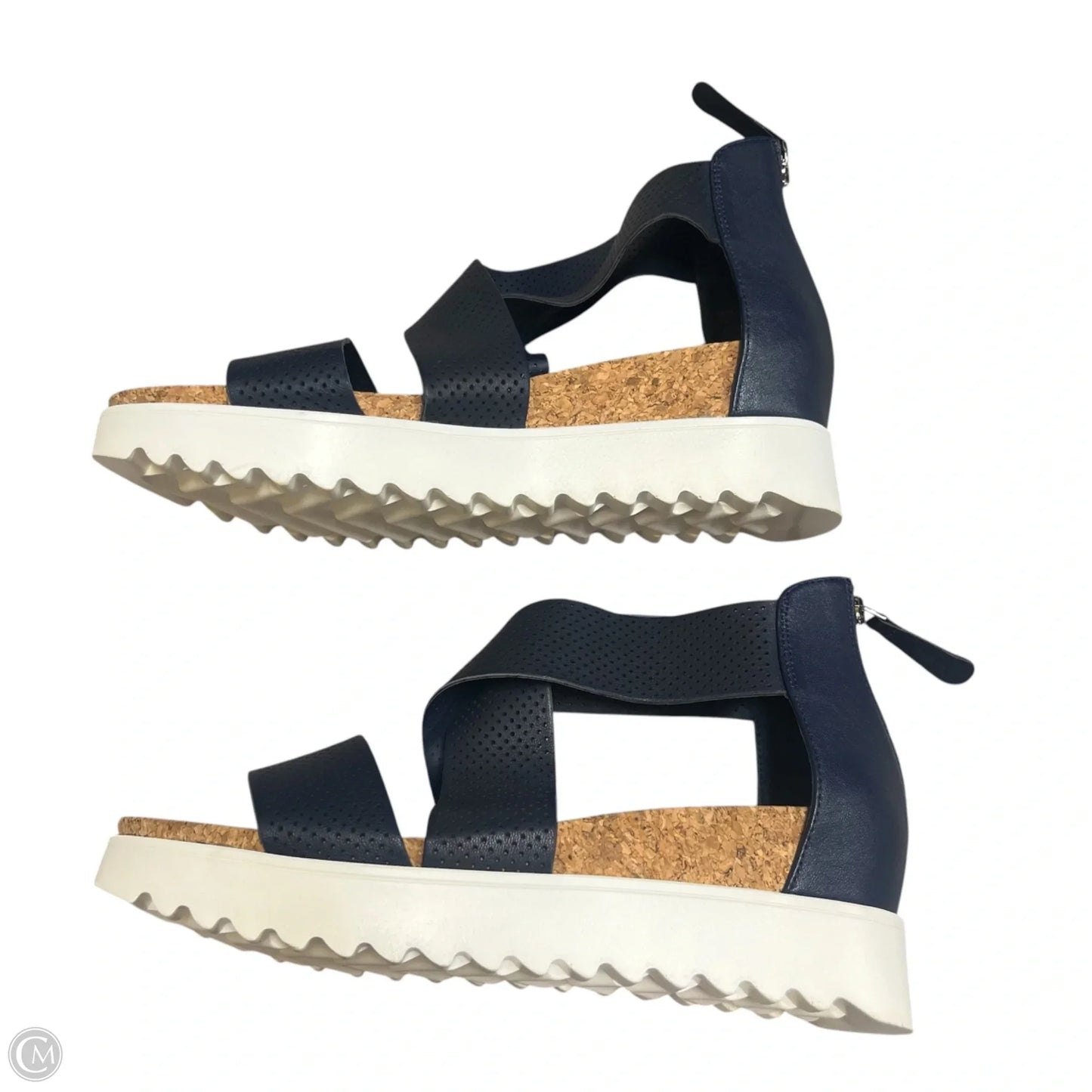 Sandals Heels Wedge By Steven In Blue, Size: 10