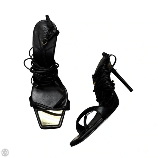 Sandals Heels Stiletto By Schutz In Black, Size: 10