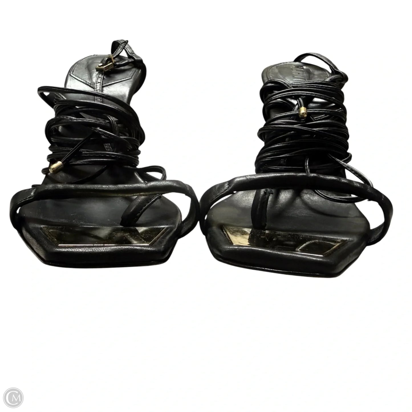 Sandals Heels Stiletto By Schutz In Black, Size: 10