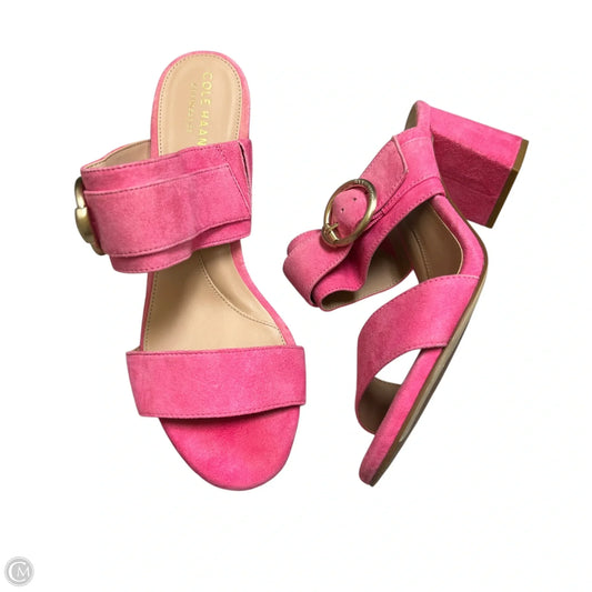 Sandals Heels Block By Cole-haan In Pink, Size: 8