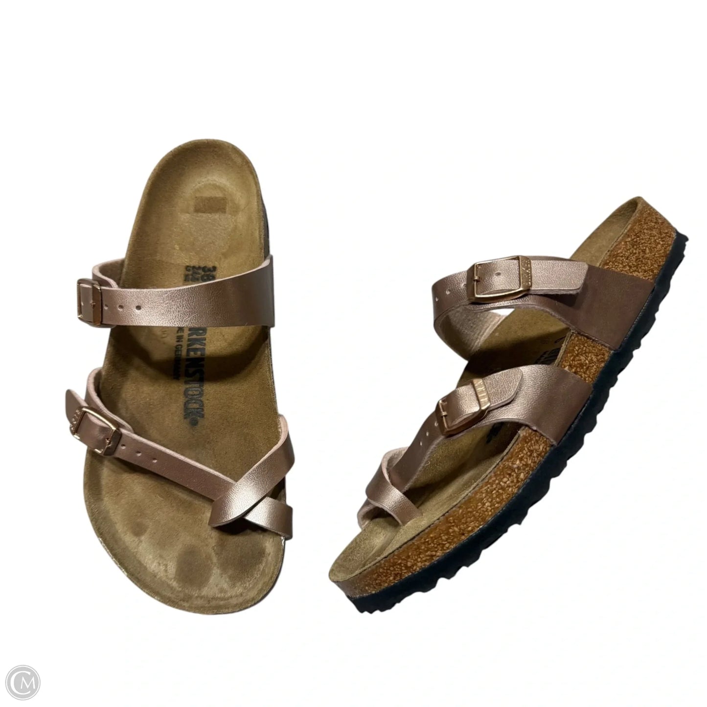 Sandals Flats By Birkenstock In Cream, Size: 7