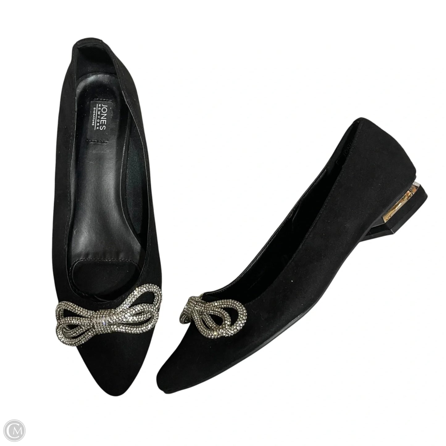 Shoes Flats By Jones New York In Black & Silver, Size: 9