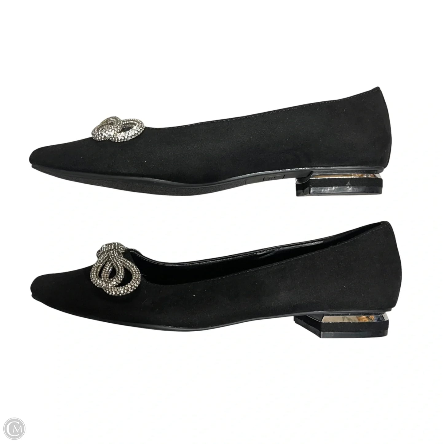Shoes Flats By Jones New York In Black & Silver, Size: 9