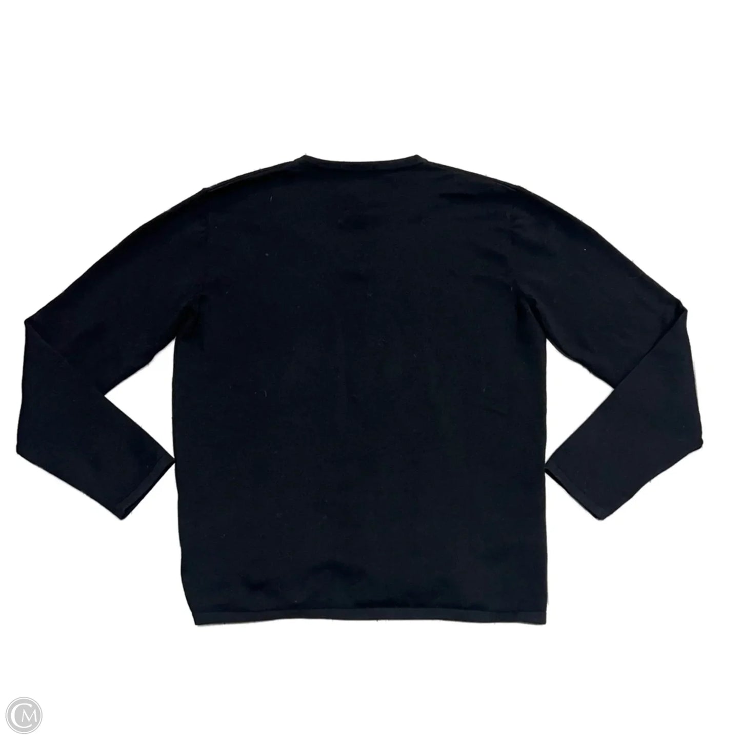 Top Long Sleeve Luxury Designer By Prada In Black & Blue, Size: L