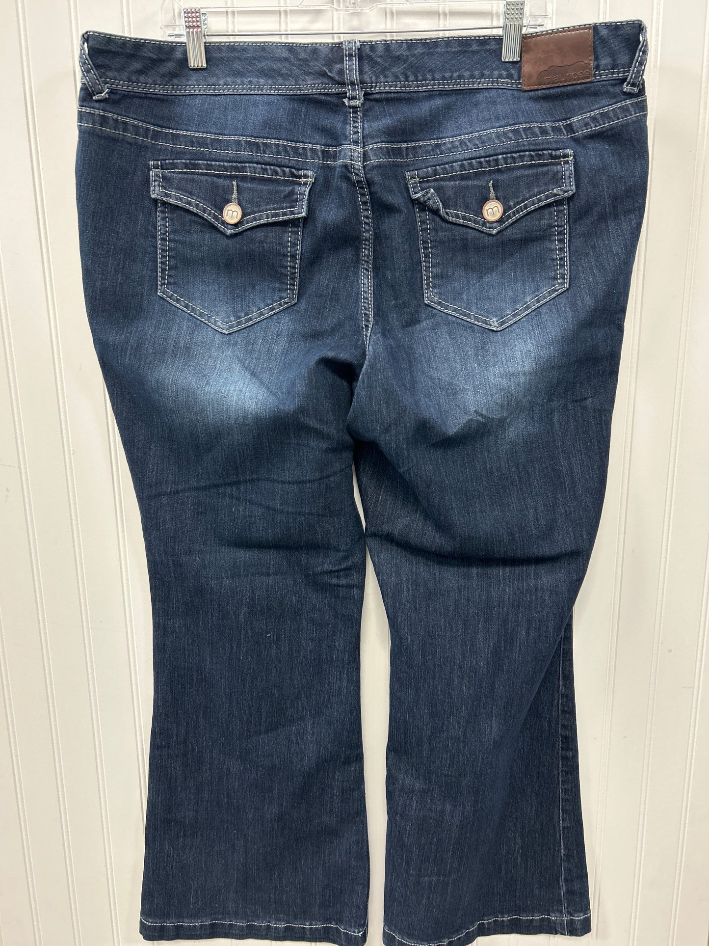 Jeans Flared By Maurices In Blue Denim, Size:20