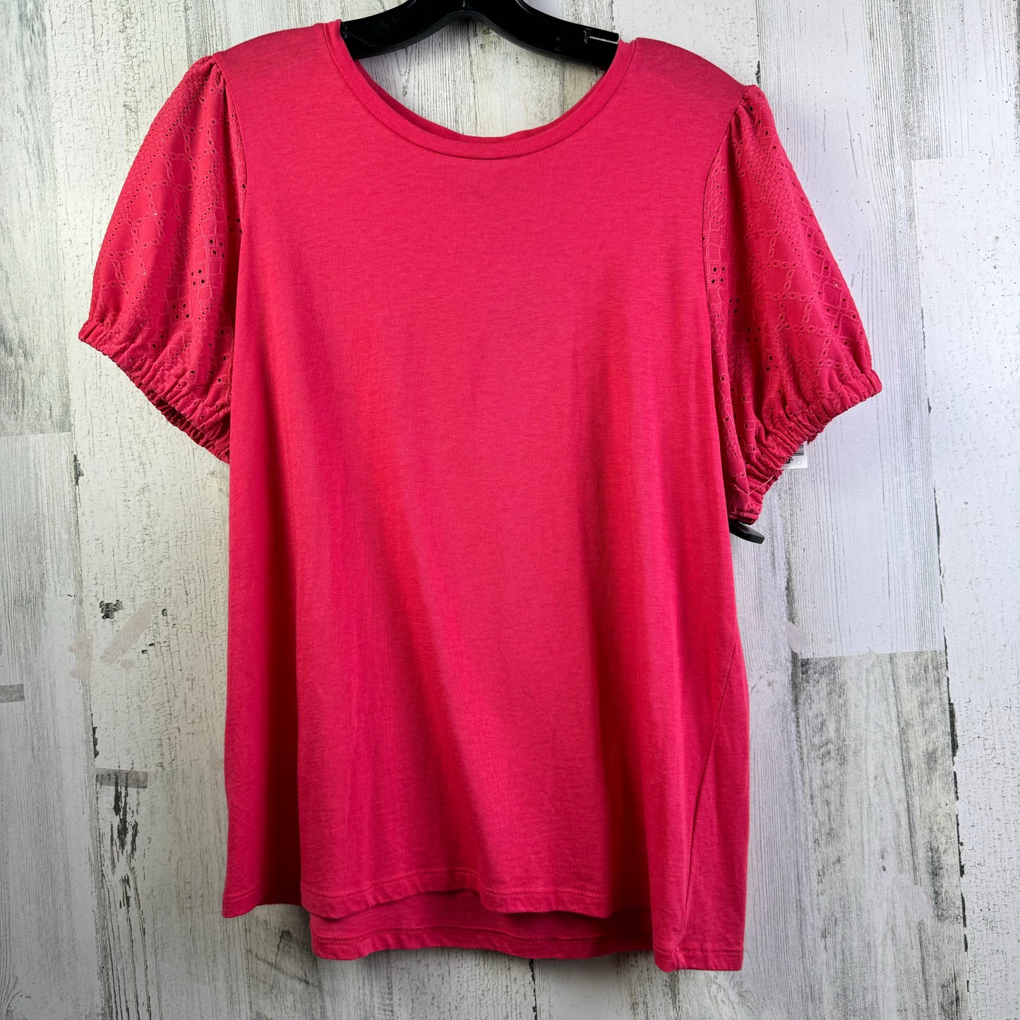 Pink Top Short Sleeve Michael By Michael Kors, Size L