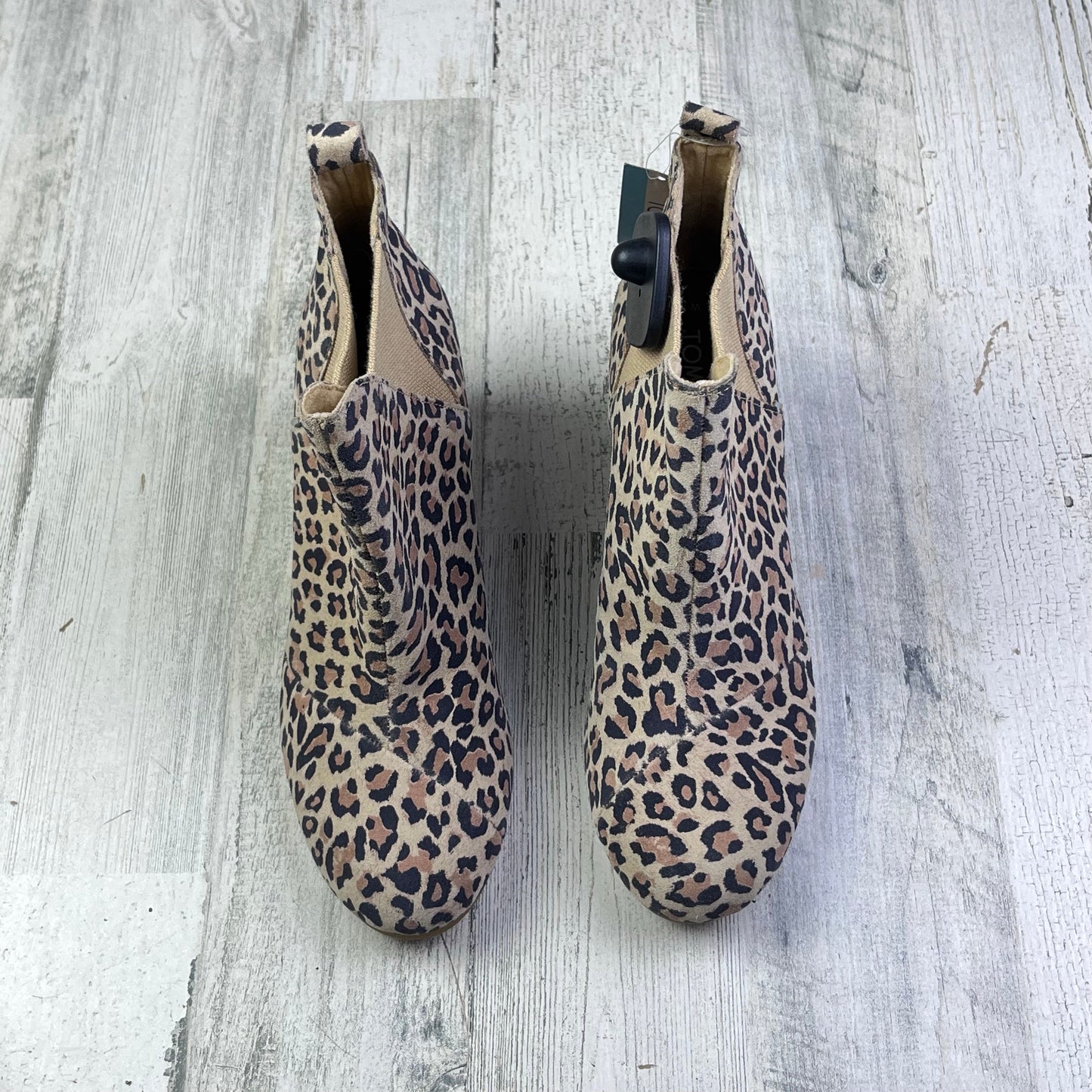 Boots Ankle Heels By Toms In Animal Print, Size: 10