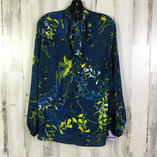 Blouse 3/4 Sleeve By Worthington In Blue, Size: 1x