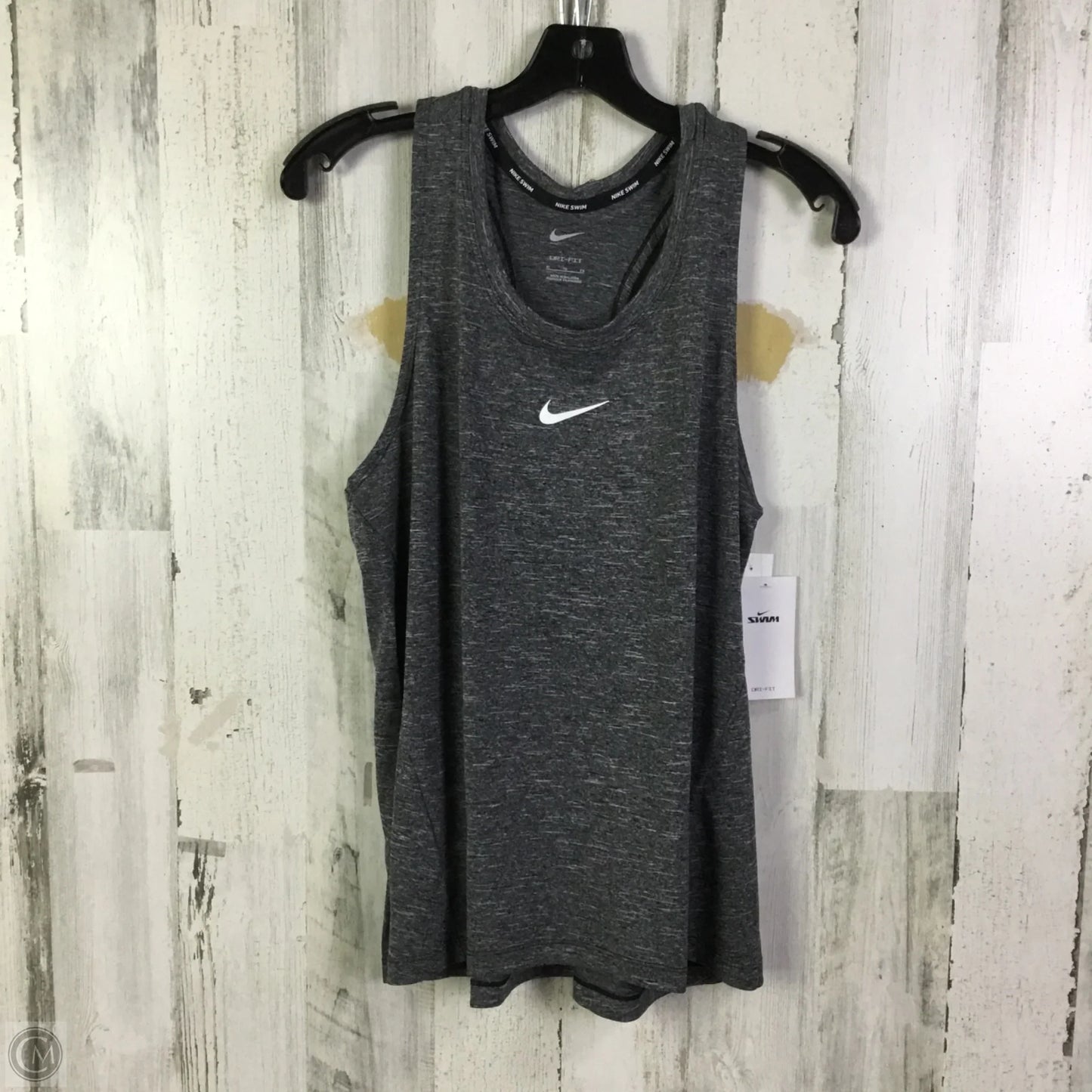 Athletic Top Short Sleeve By Reebok In Grey, Size: L