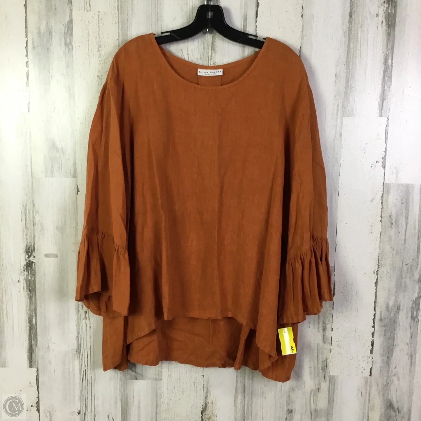 Top Long Sleeve By Bryn Walker In Orange, Size: 3x