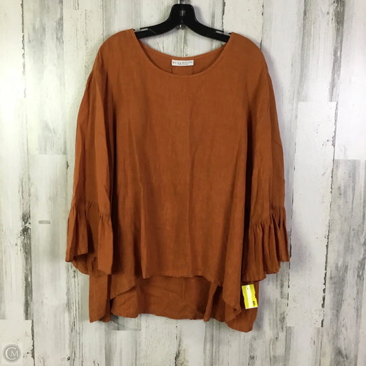 Top Long Sleeve By Bryn Walker In Orange, Size: 3x