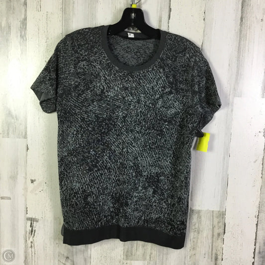 Athletic Top Short Sleeve By Lululemon In Grey, Size: 8
