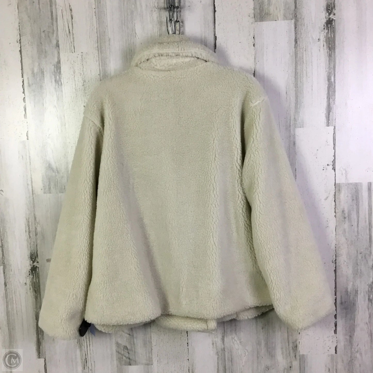 Jacket Faux Fur & Sherpa By Gap In Cream, Size: L