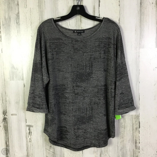 Top 3/4 Sleeve Basic By New York And Co In Grey, Size: L