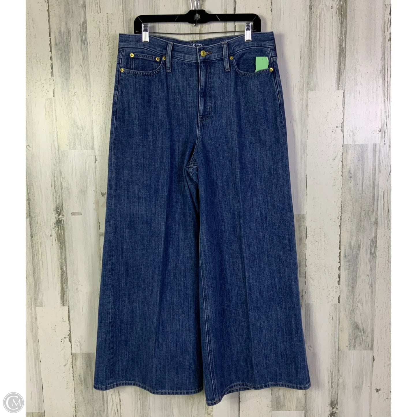 Jeans Wide Leg By J. Crew In Blue Denim, Size: 12p