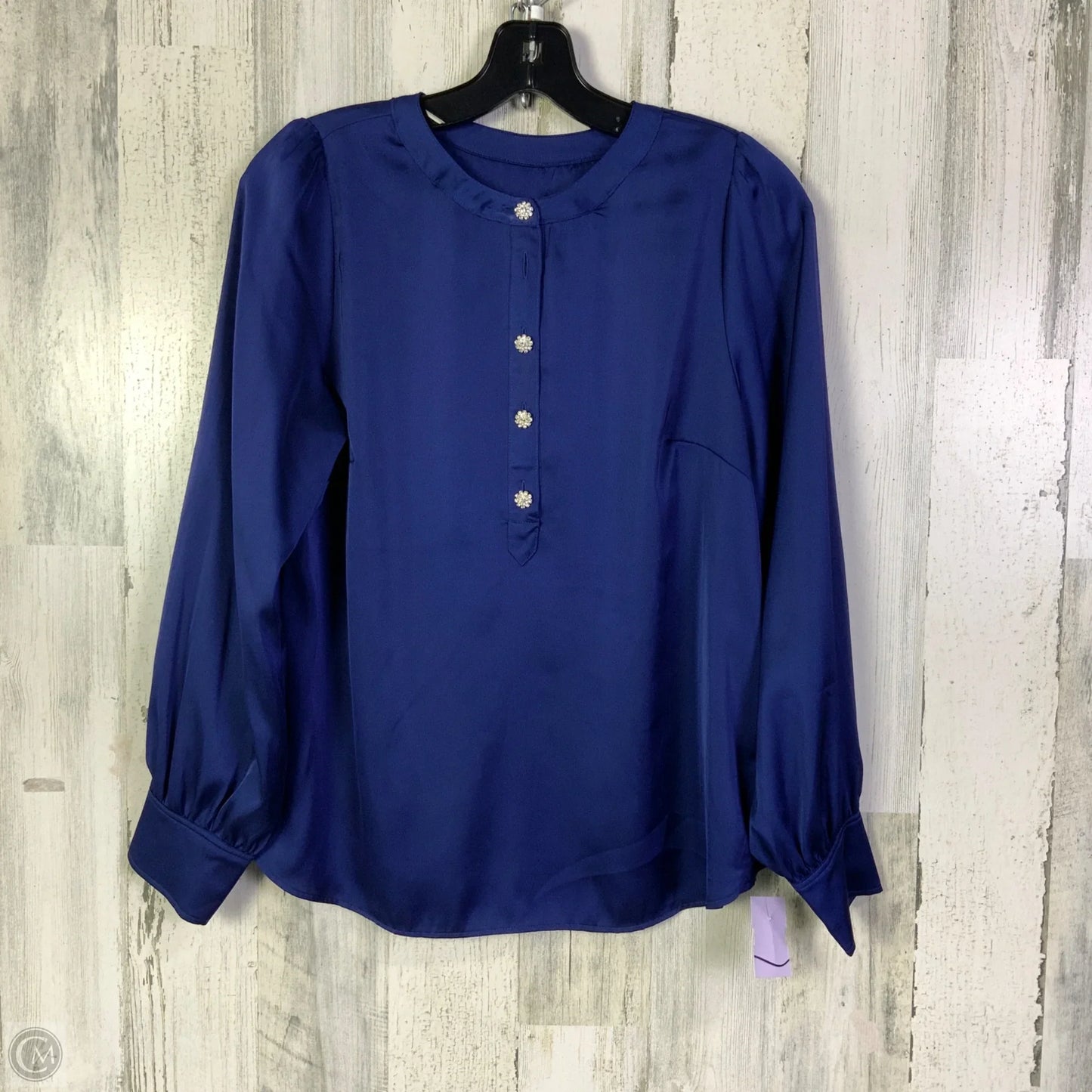 Blouse Long Sleeve By Talbots In Navy, Size: Sp