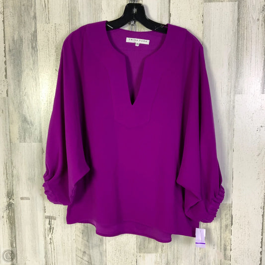 Top Short Sleeve By Trina Turk In Purple, Size: S