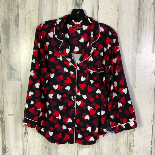 Pajamas Designer By Kate Spade In Black & Red, Size: L