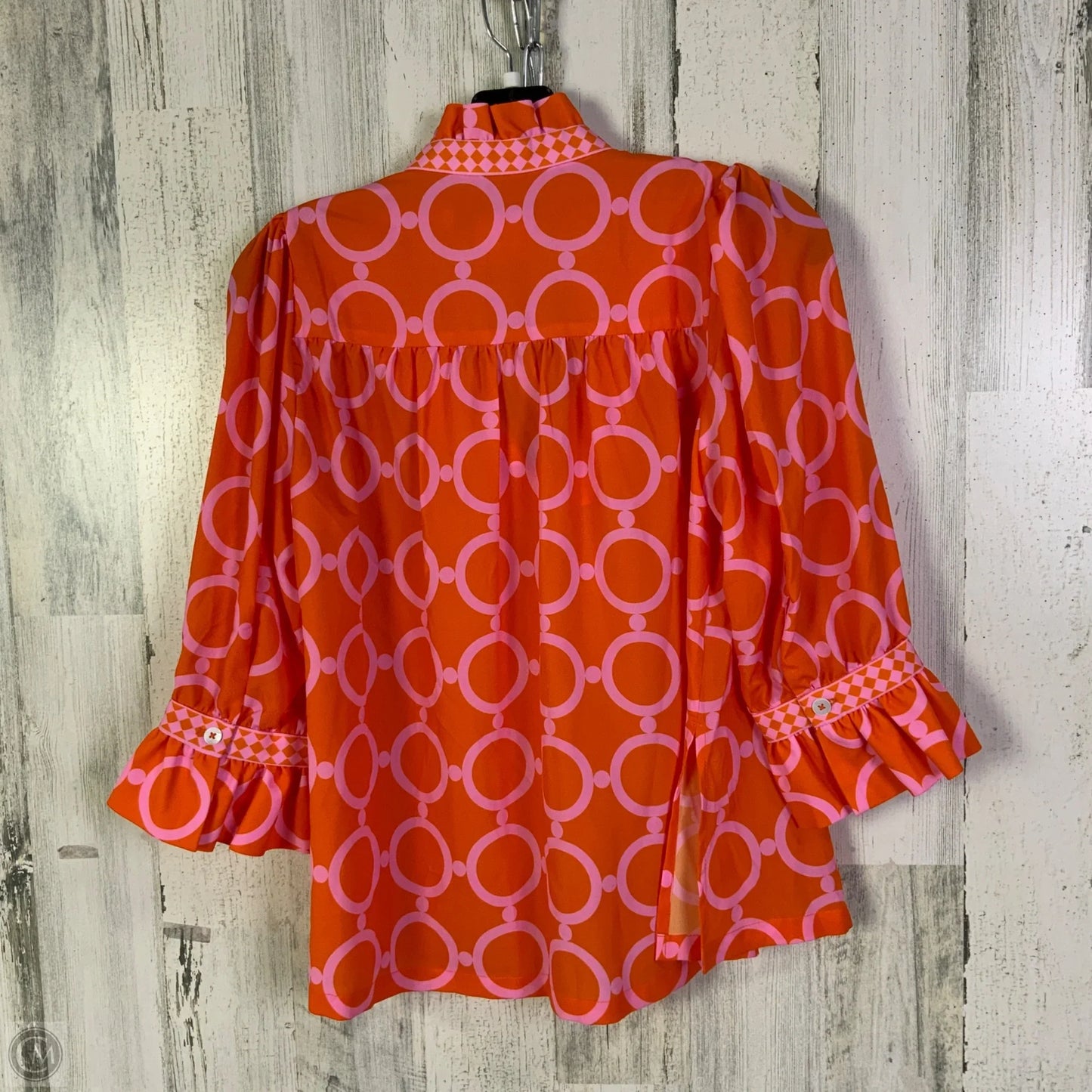 Top Short Sleeve By Gretchen Scott In Orange & Pink, Size: Xs