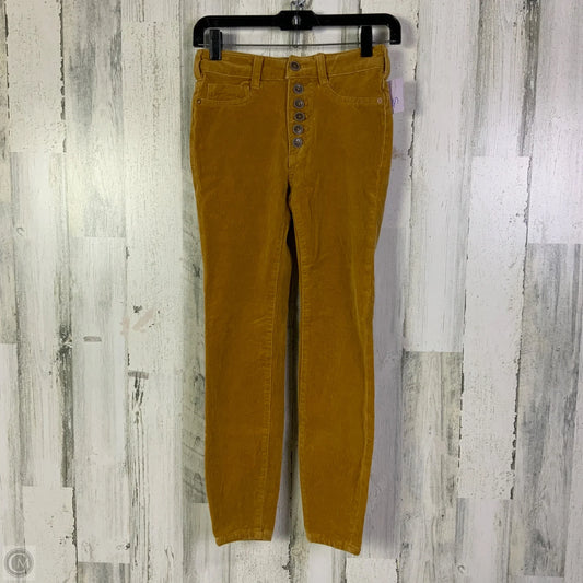 Pants Corduroy By Pilcro In Yellow, Size: 0
