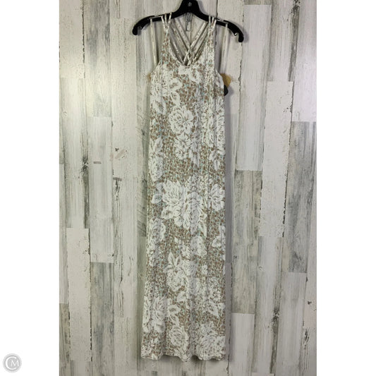 Dress Casual Maxi By Tommy Bahama In Tan & White, Size: S