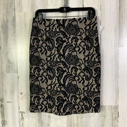 Skirt Mini & Short By Ann Taylor In Black & Cream, Size: 8