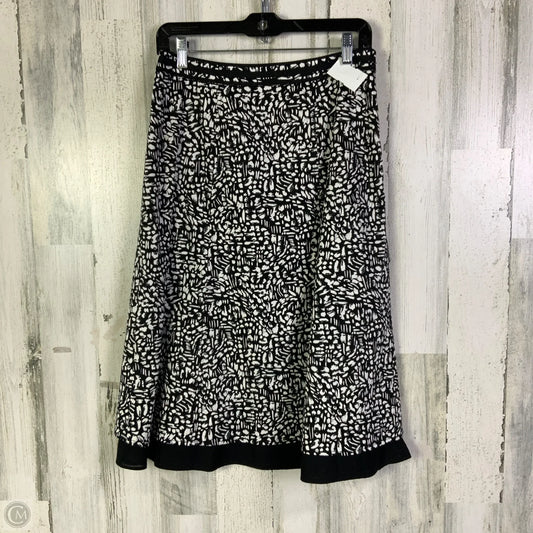 Skirt Midi By Christopher And Banks In Black & White, Size: 4