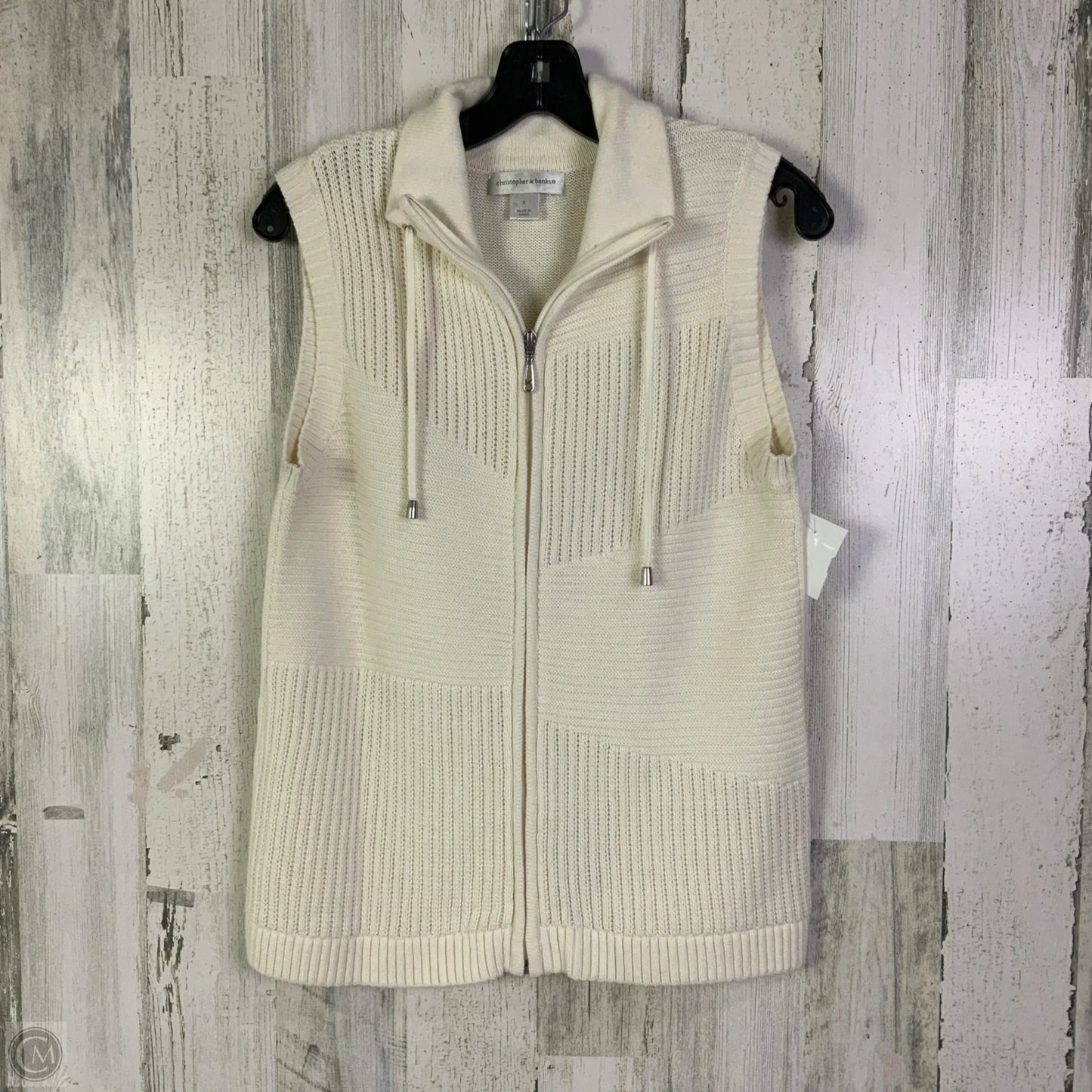 Vest Sweater By Christopher And Banks In Cream, Size: S