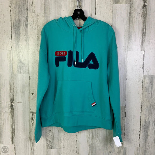 Sweatshirt Hoodie By Fila In Blue, Size: L