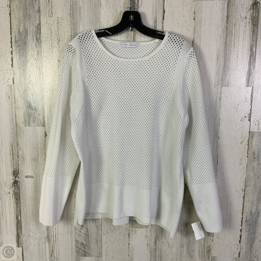 Sweater By Peter Nygard In White, Size: Xl