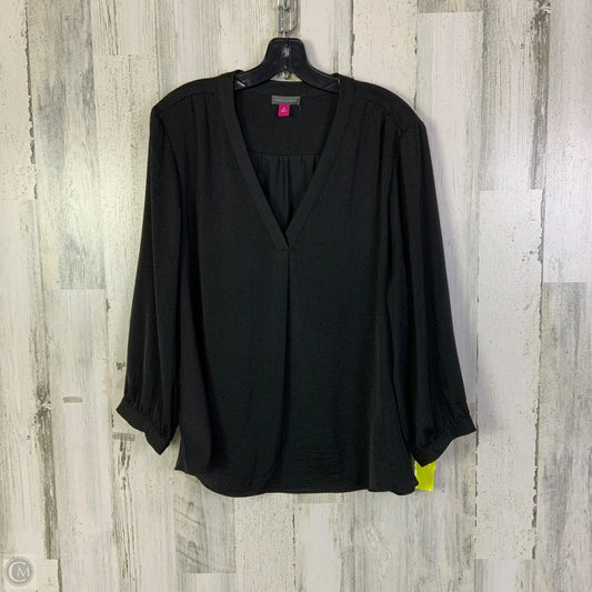 Top Long Sleeve By Vince Camuto In Black, Size: Xl