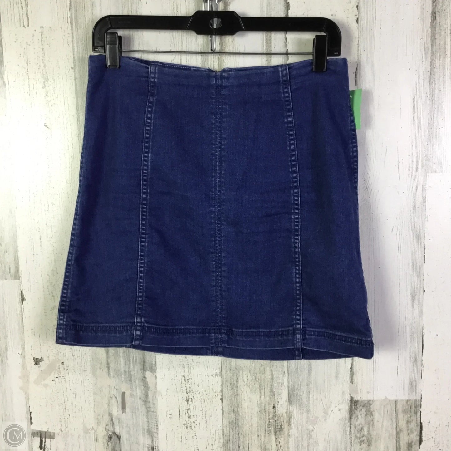 Skirt Mini & Short By Free People In Blue Denim, Size: 12