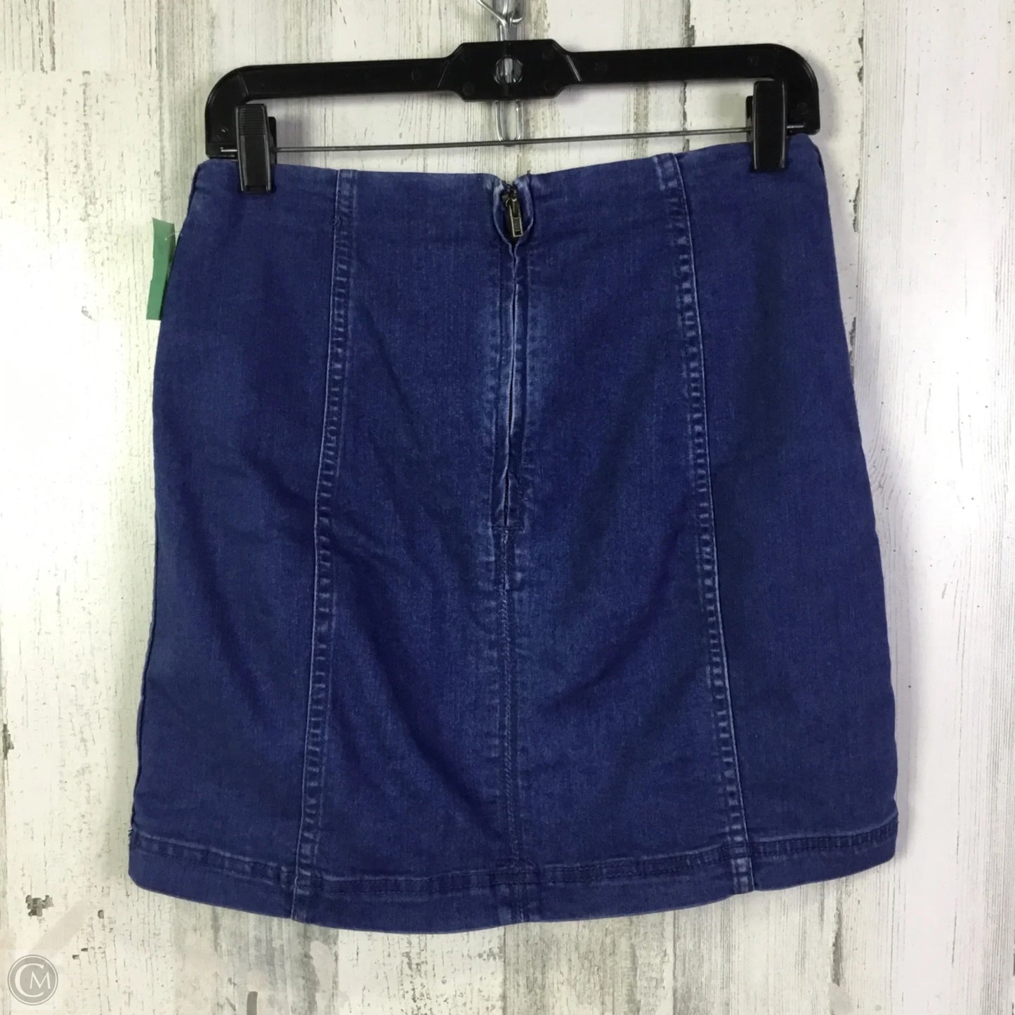 Skirt Mini & Short By Free People In Blue Denim, Size: 12