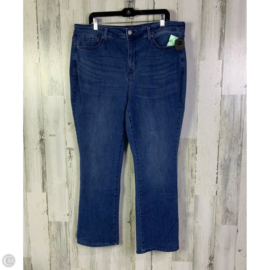 Jeans Boot Cut By Not Your Daughters Jeans In Blue Denim, Size: 18