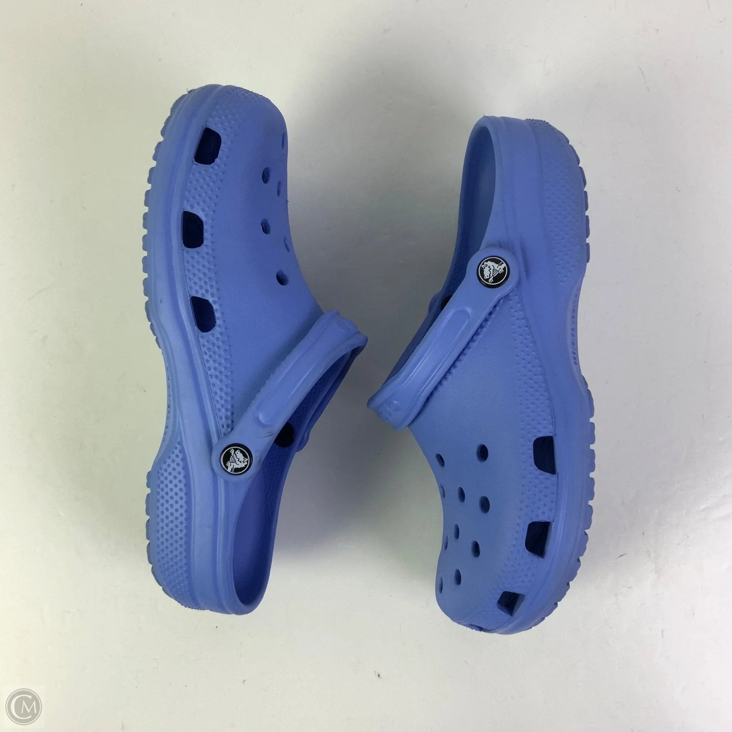 Shoes Flats By Crocs In Blue, Size: 10