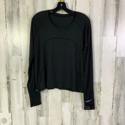 Athletic Top Long Sleeve Crewneck By Lululemon In Black, Size: 14
