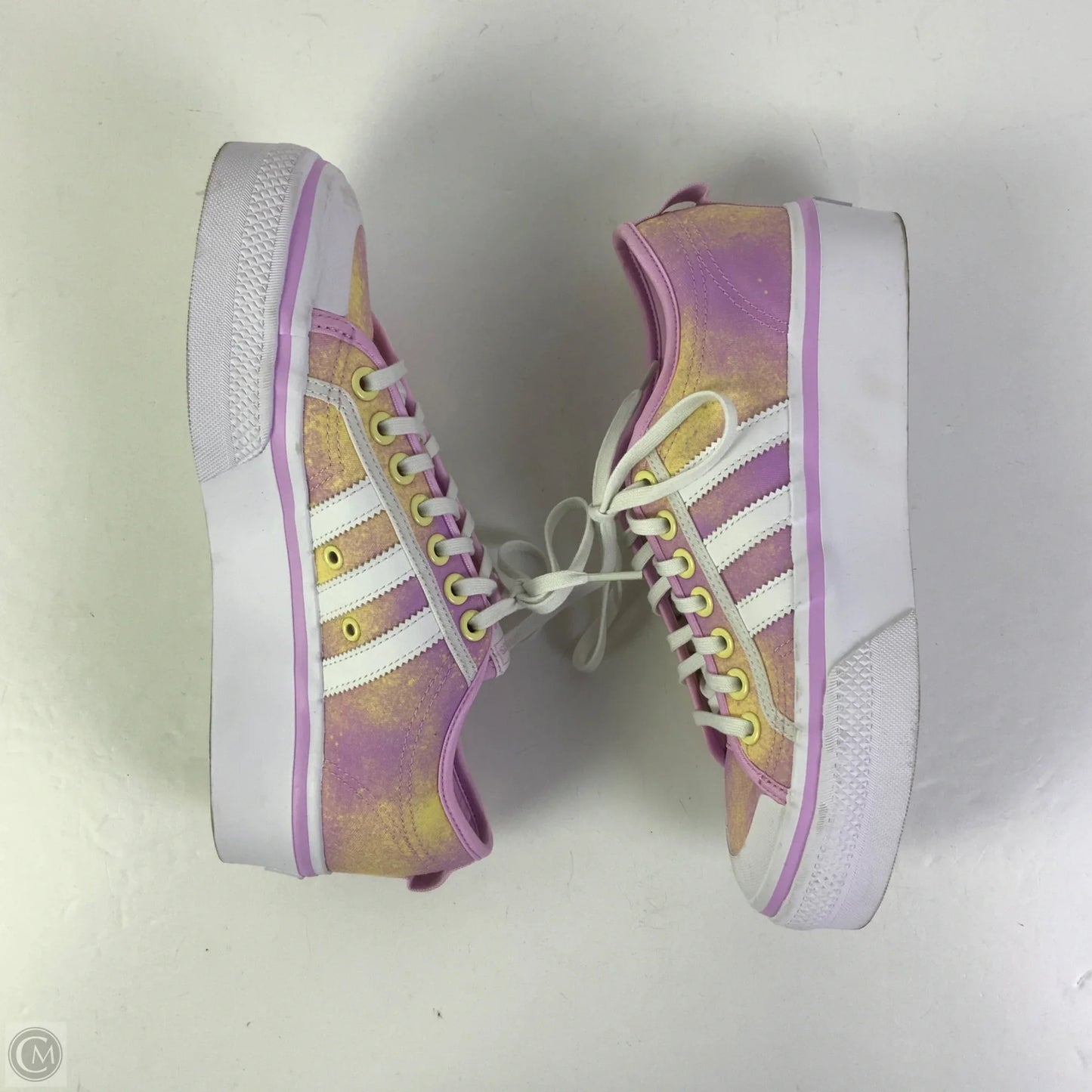 Shoes Sneakers Platform By Adidas In Pink & White, Size: 9
