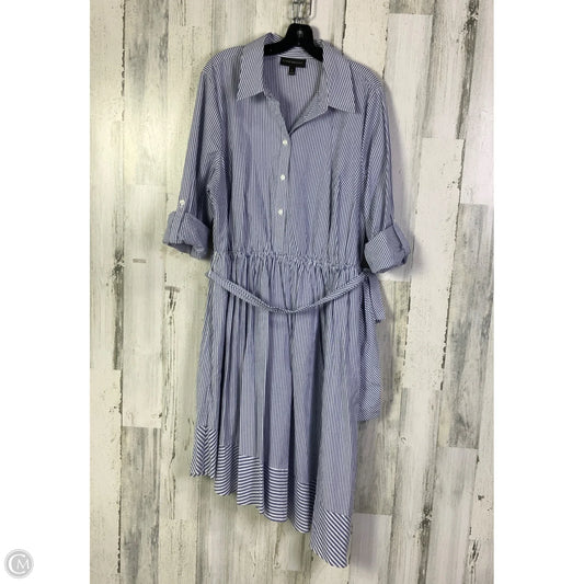 Dress Casual Midi By Lane Bryant In Purple & White, Size: Xl