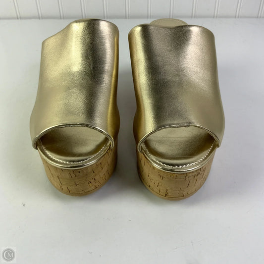 Sandals Heels Wedge By H&m In Gold, Size: 7