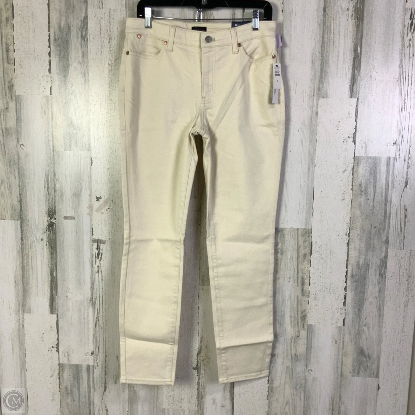 Jeans Skinny By Talbots In Cream, Size: 6