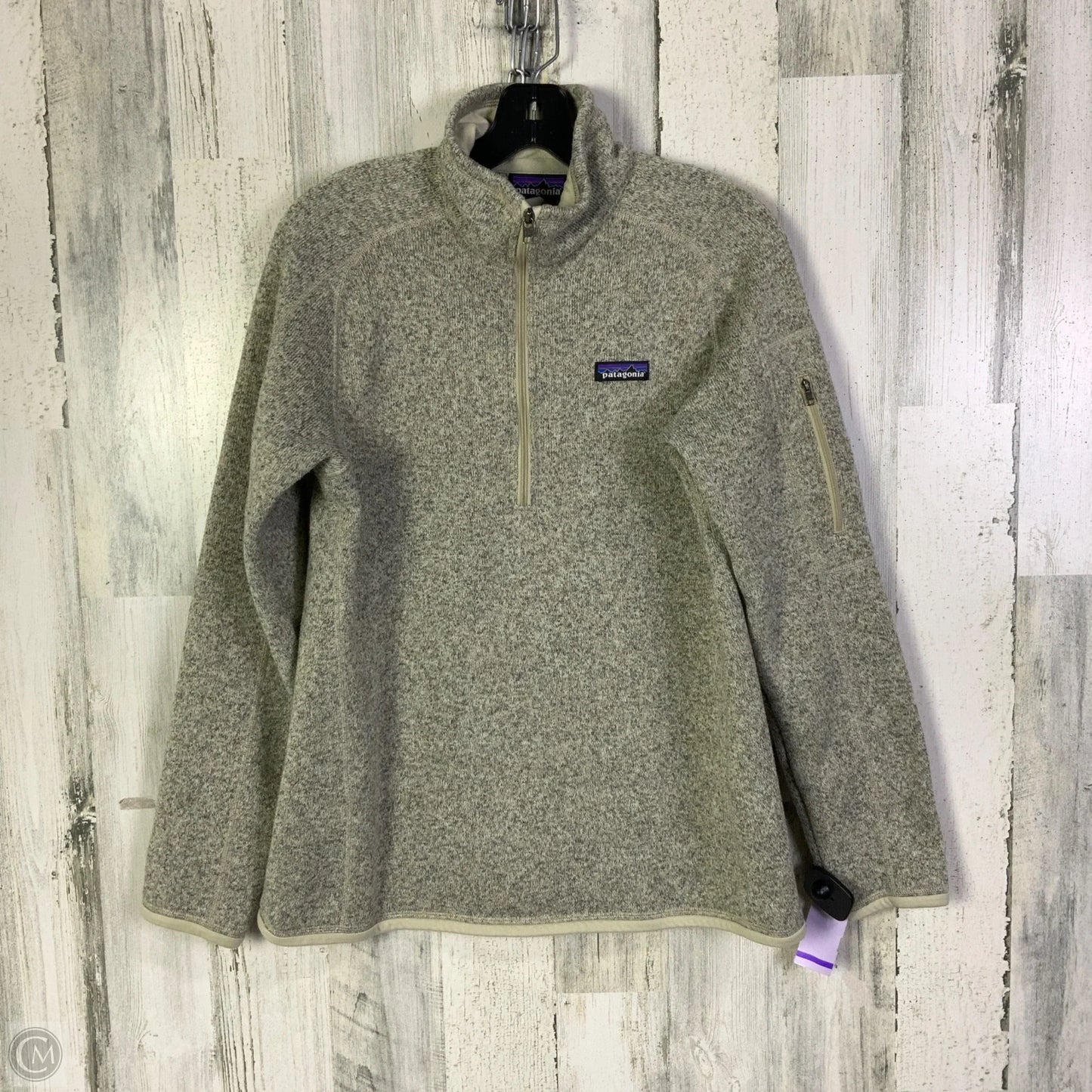 Sweatshirt Collar By Patagonia In Grey, Size: L