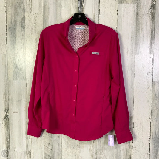 Top Long Sleeve By Columbia In Pink, Size: M