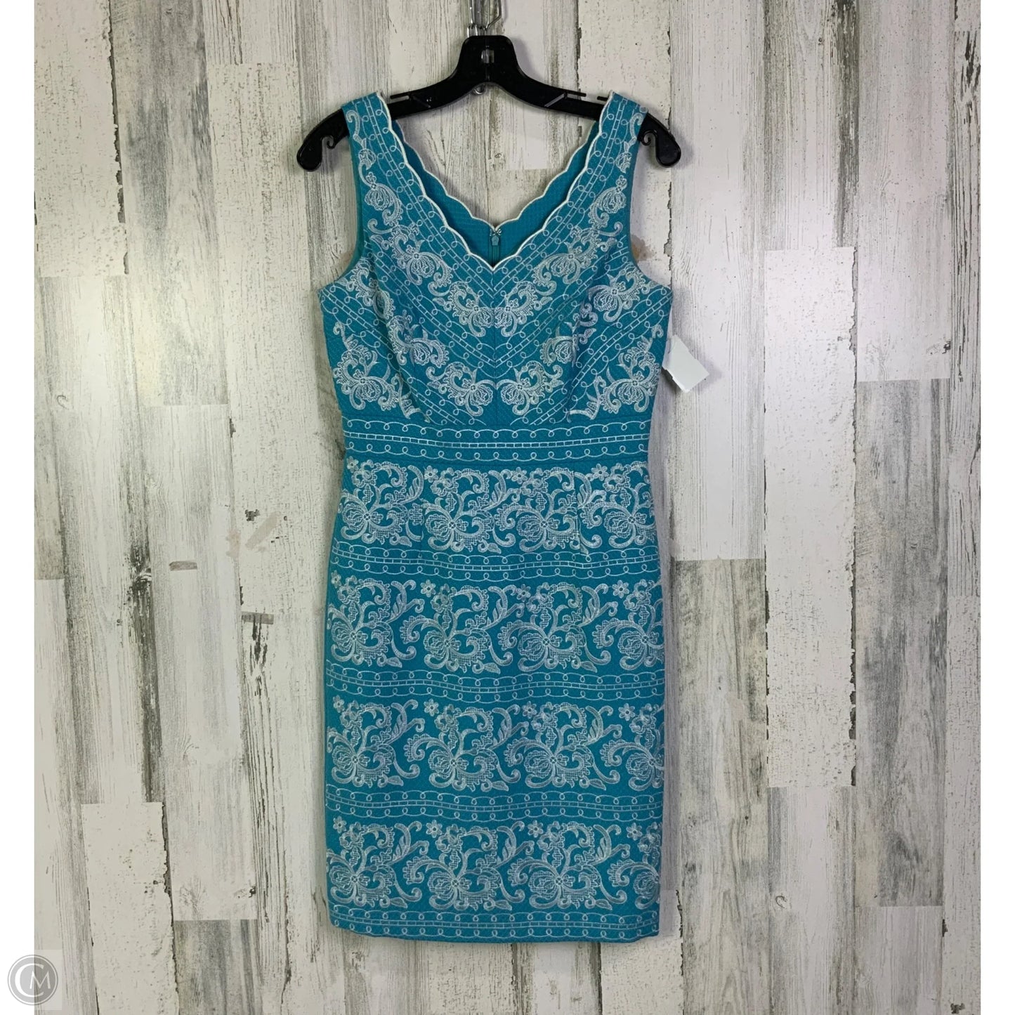 Dress Work By Antonio Melani In Blue & White, Size: S