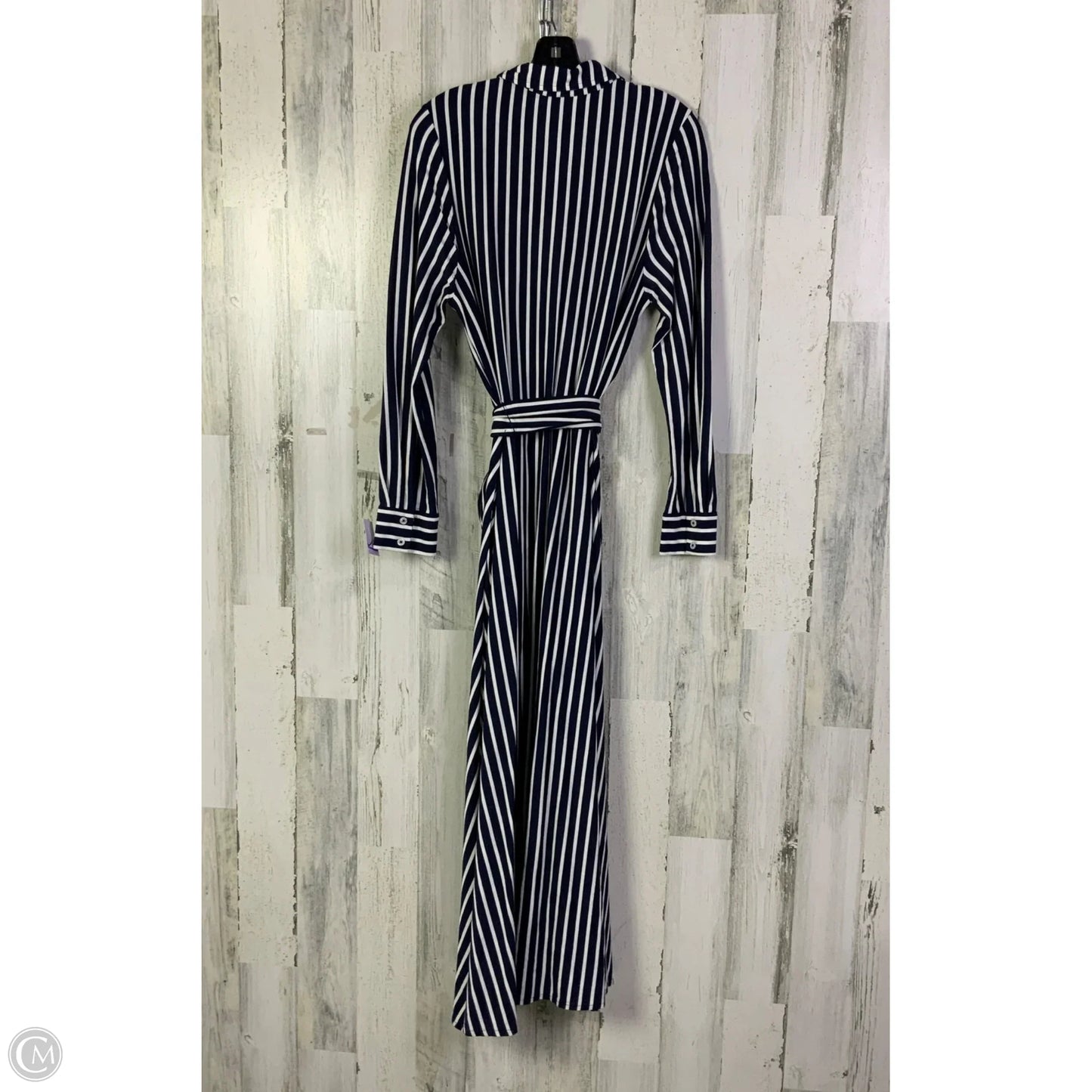 Dress Casual Maxi By Boden In Blue & White, Size: L